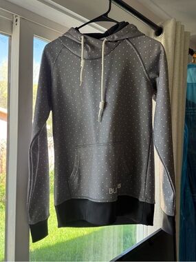 Burton Gray Polka Dot Hoodie with Logo